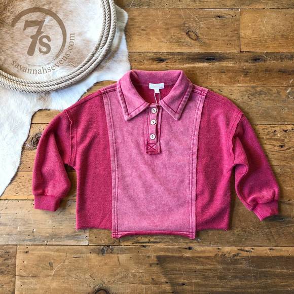 NEW ODDI kid's paige pullover in magenta - Picture 4 of 6